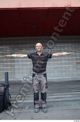 Whole Body Man T poses White Casual Slim Standing Street photo references